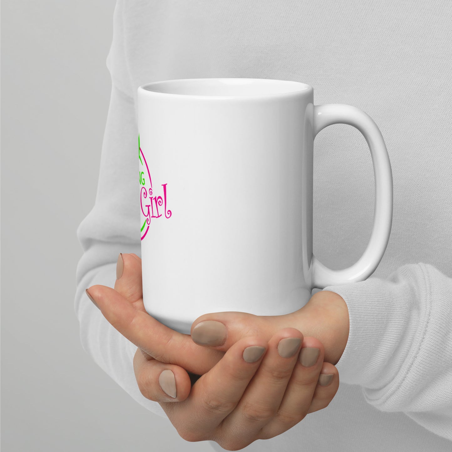 White glossy mug